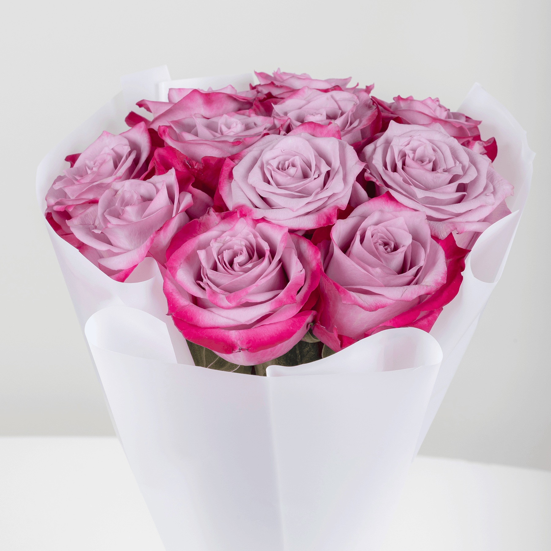 10 Purple Roses Bouquet