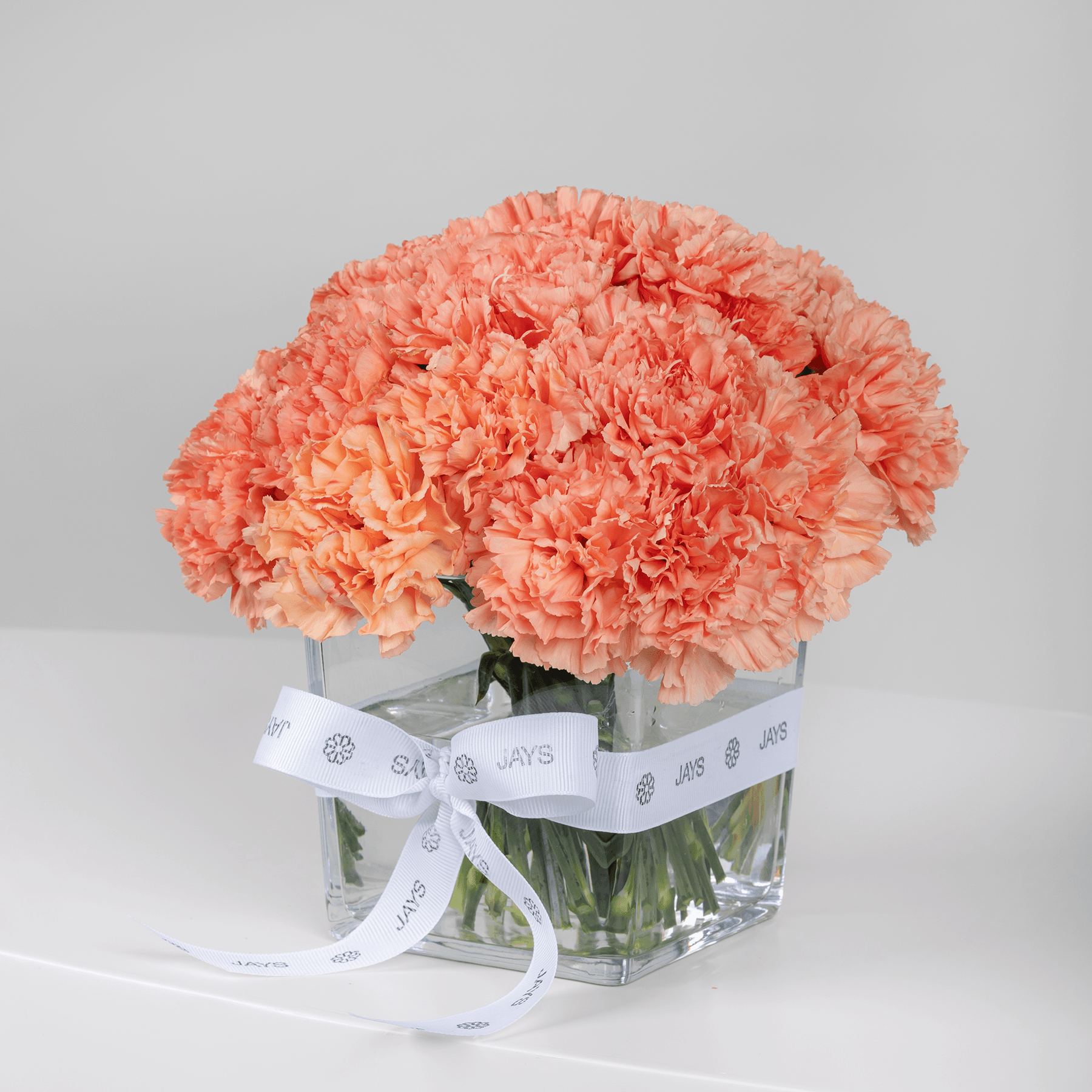 Vibrant Orange Carnation Vase