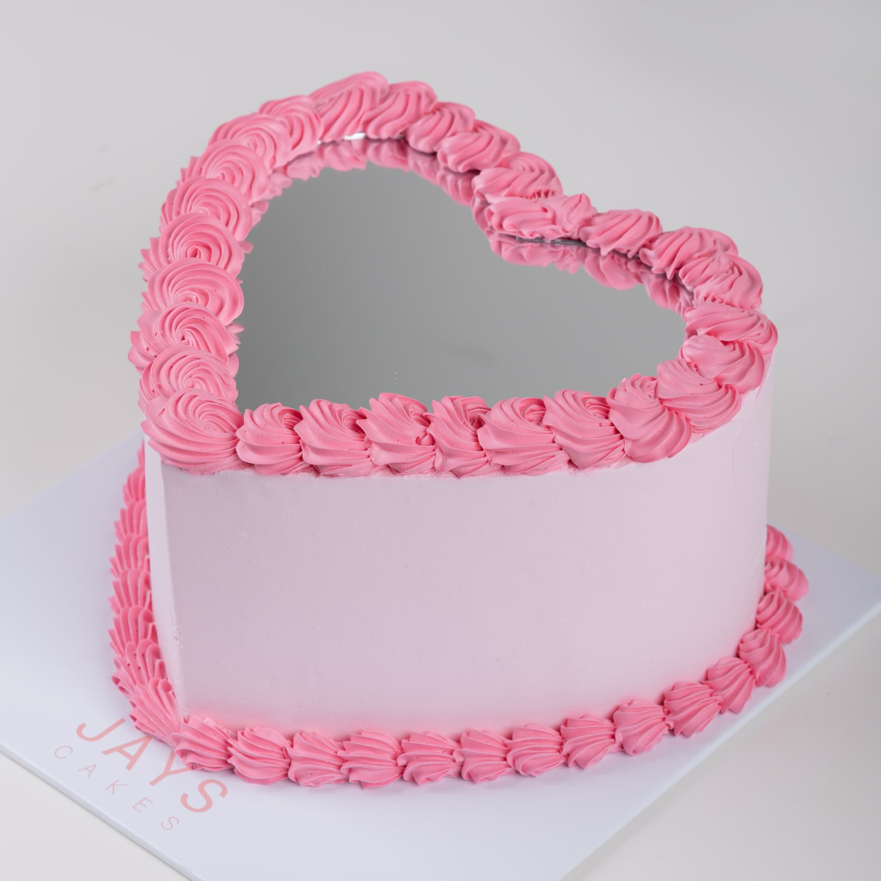 Mirror Cake - Pink Heart