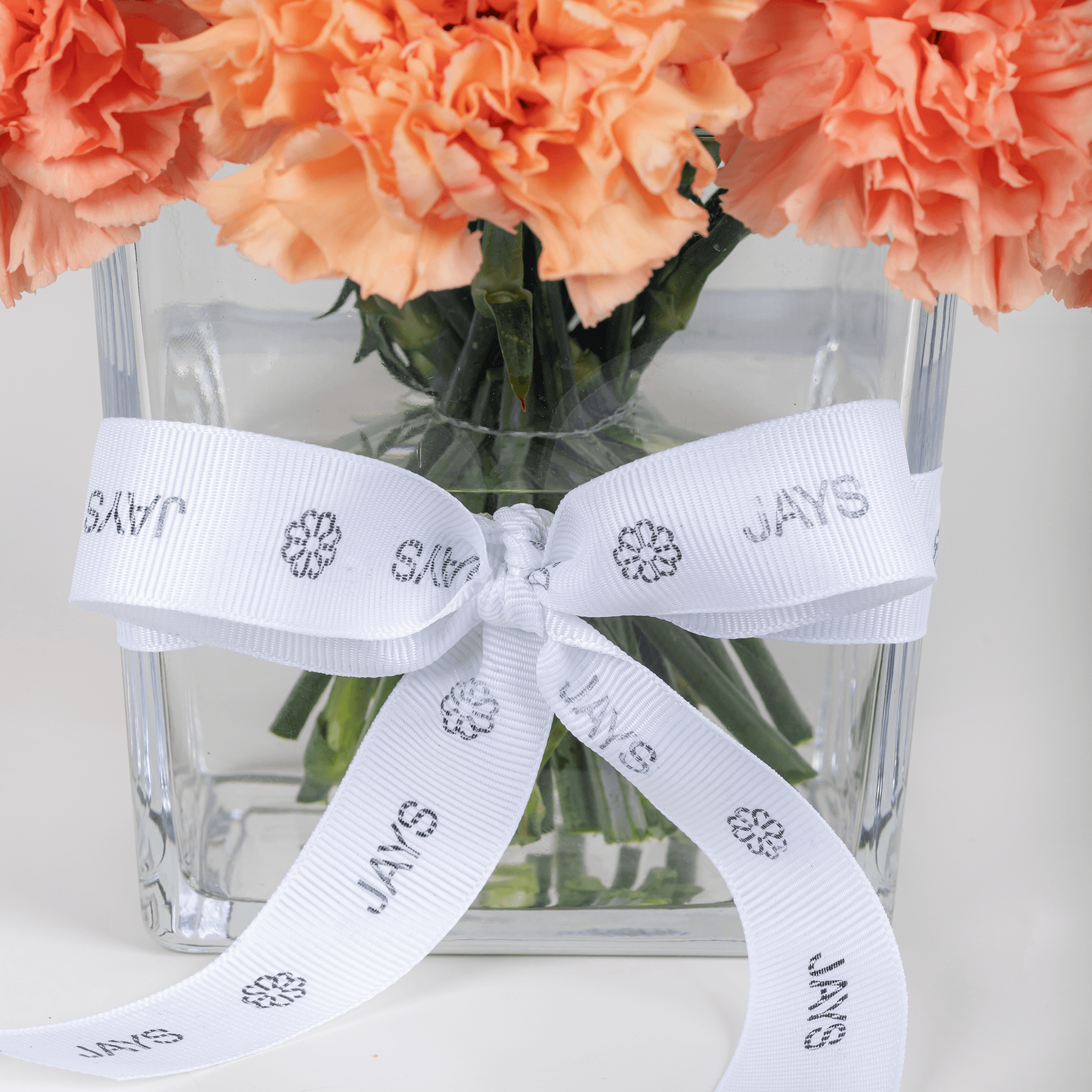 Vibrant Orange Carnation Vase