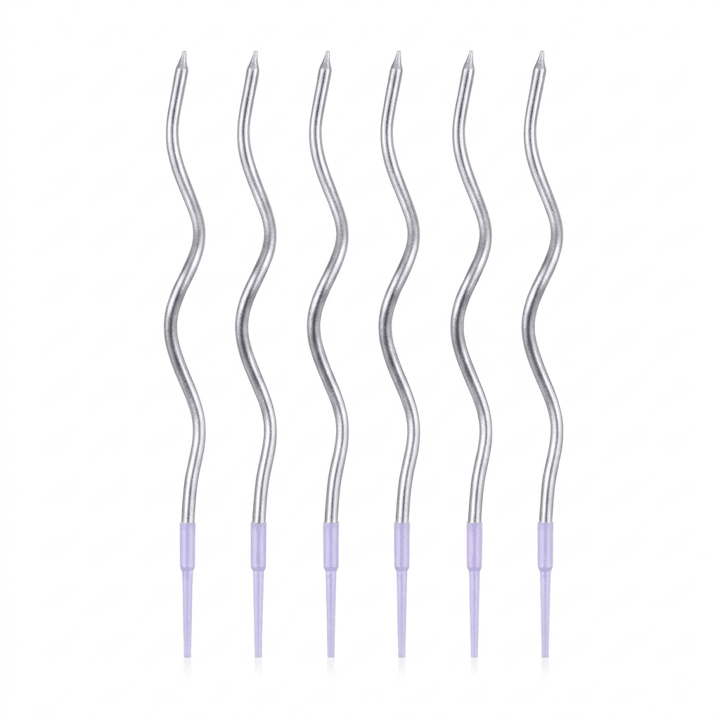 Silver Spiral Candles