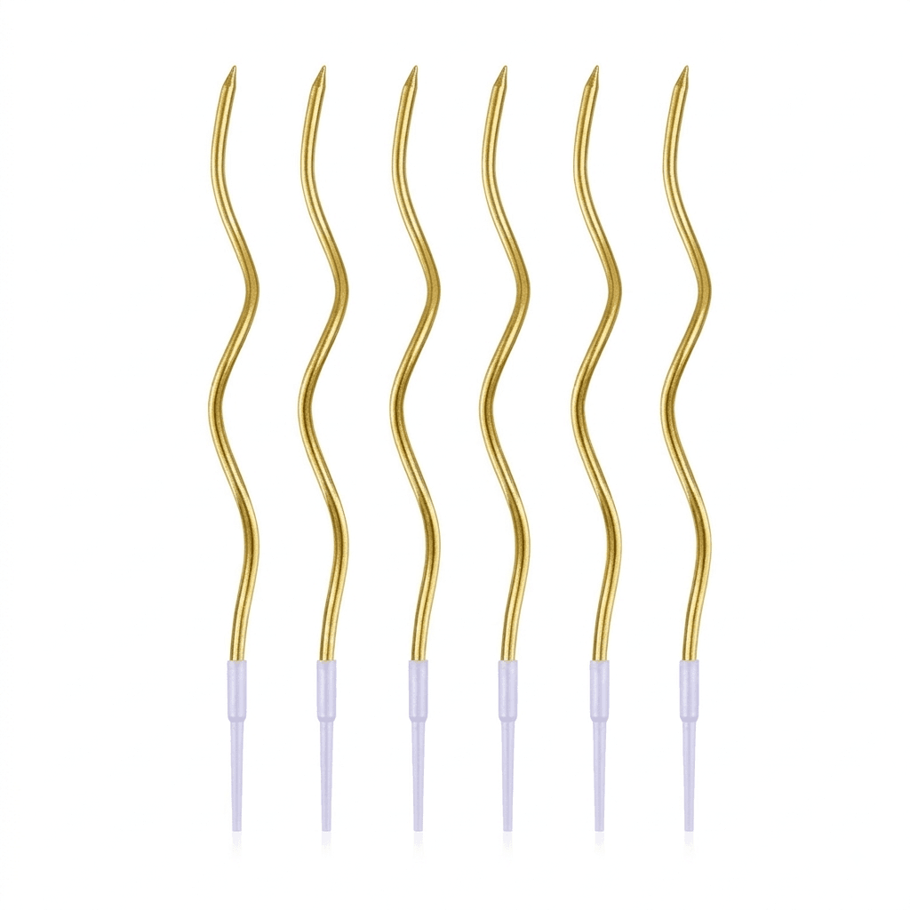 Gold Spiral Candles